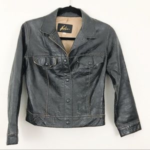 Neto | Textured Leather Jacket